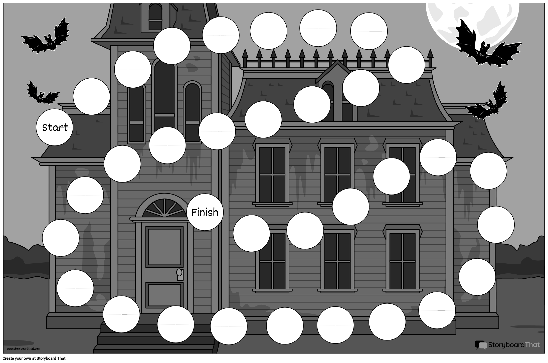 Haunted House Printable Board Game