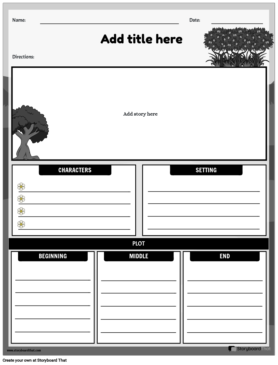 Story Elements Worksheets Parts Structure