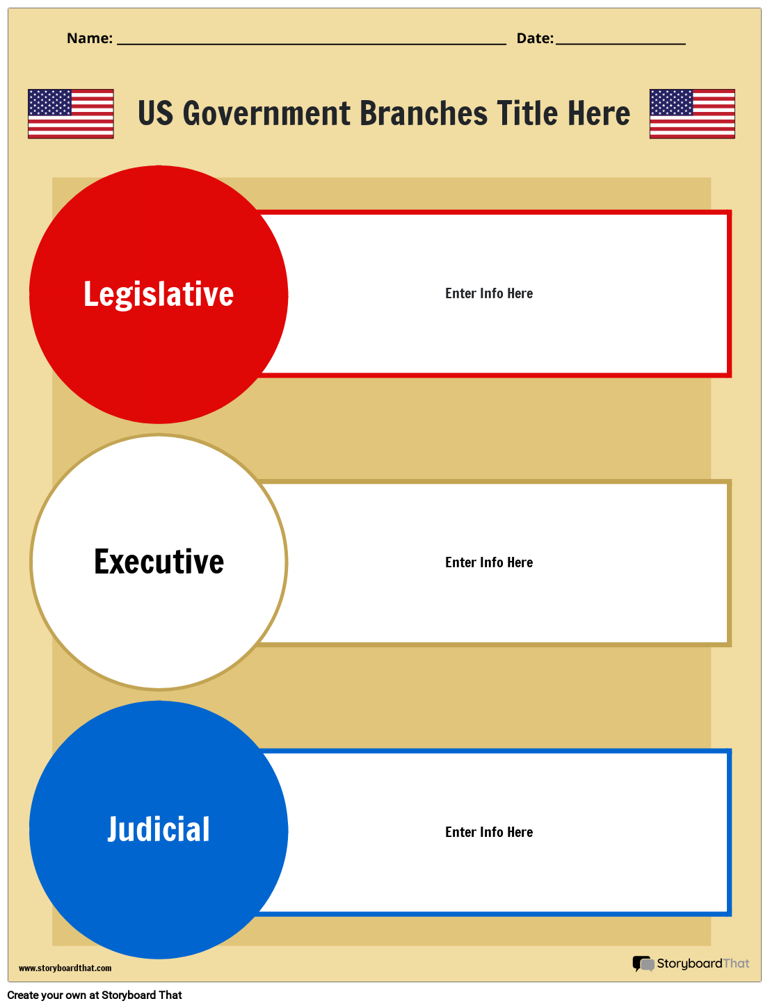branches of government graphic organizer tree