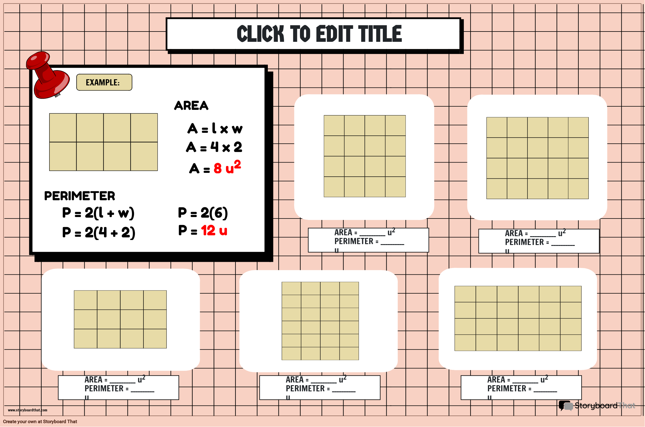 Grid Area and Perimeter Poster