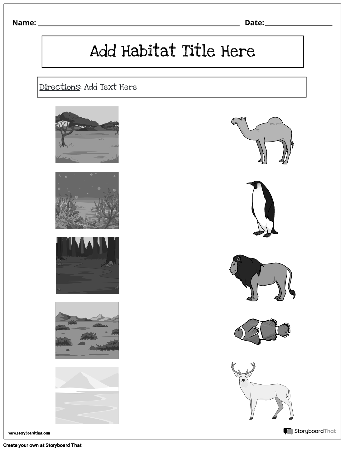 Free Animal Habitats Worksheets — Activities & Printables