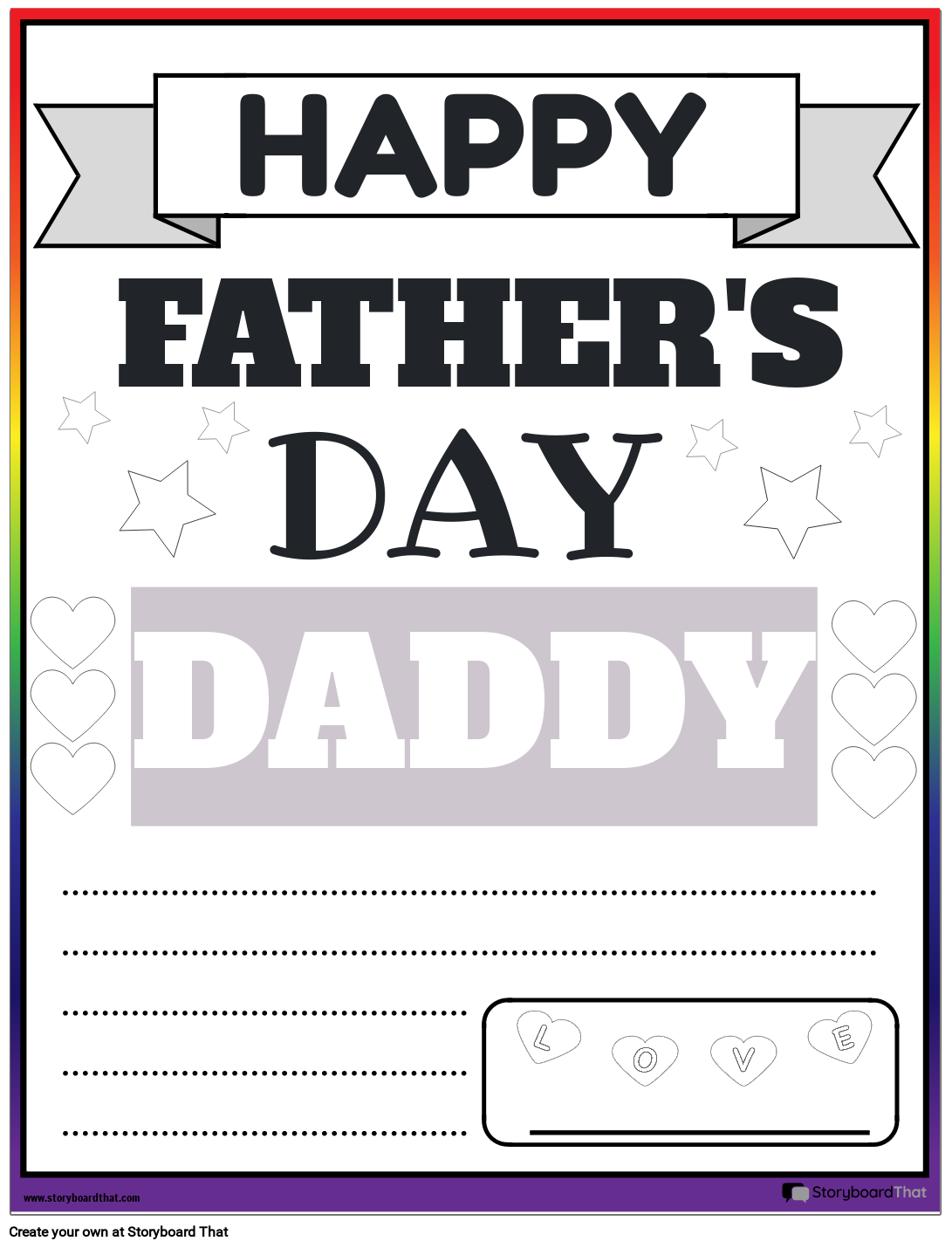 Free Father's Day Printables Coloring Page