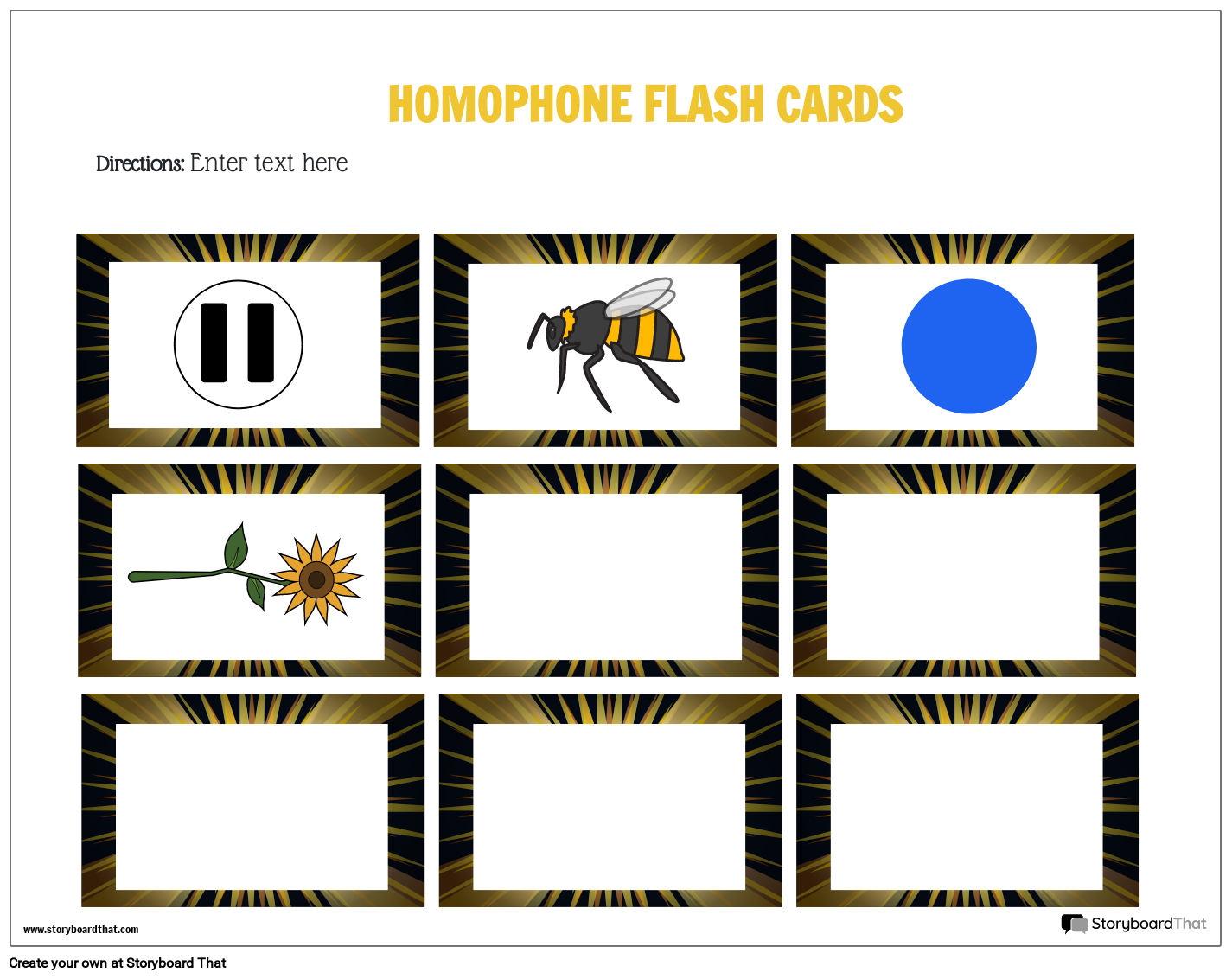 Homophone Flashcards