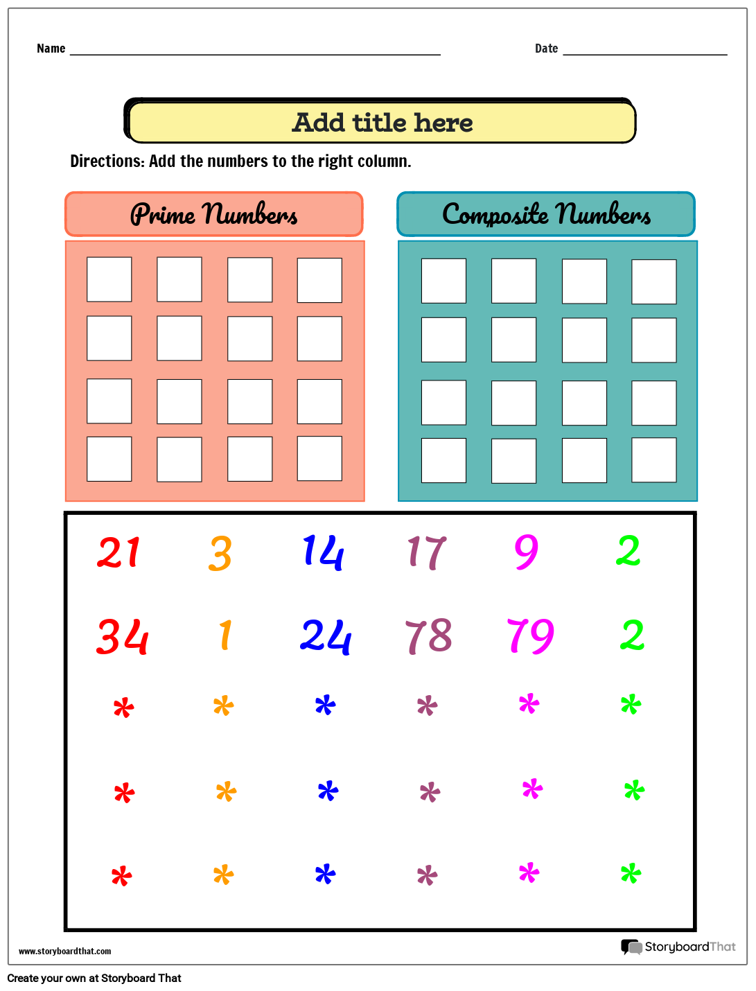 Prime And Composite Numbers Worksheets Free Customizable