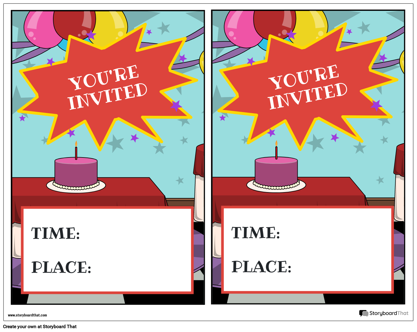 Party-Themed Invitation Template