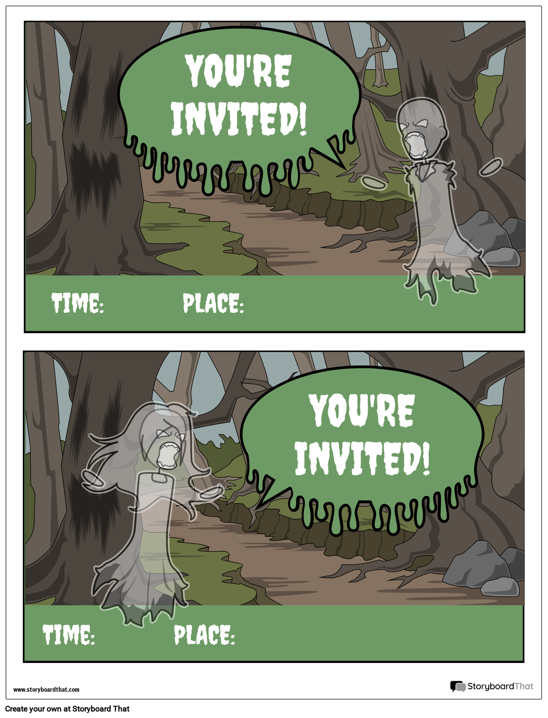 Free Zombie-Themed Invitation Template