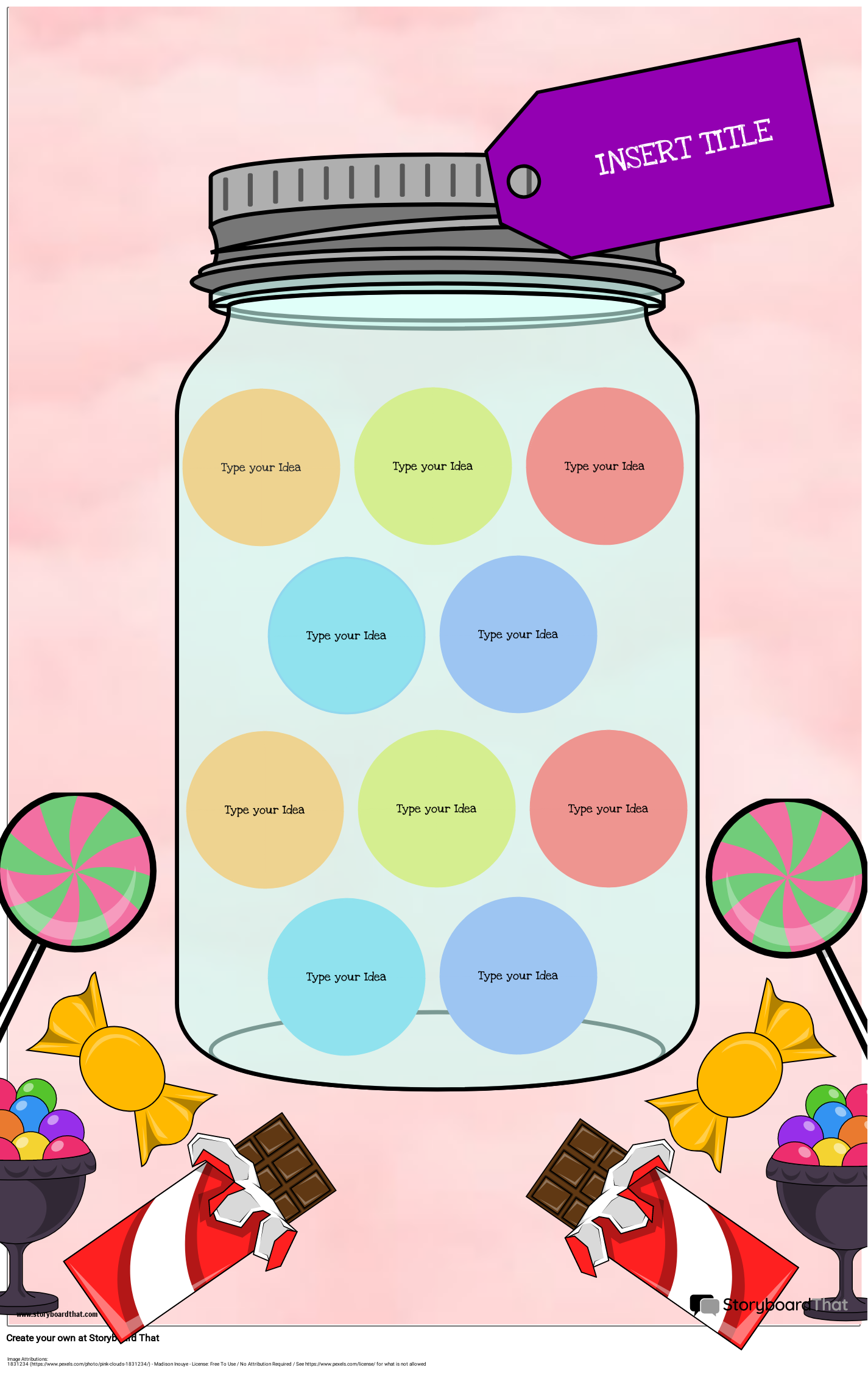 Candy Jar Theme Anchor Chart
