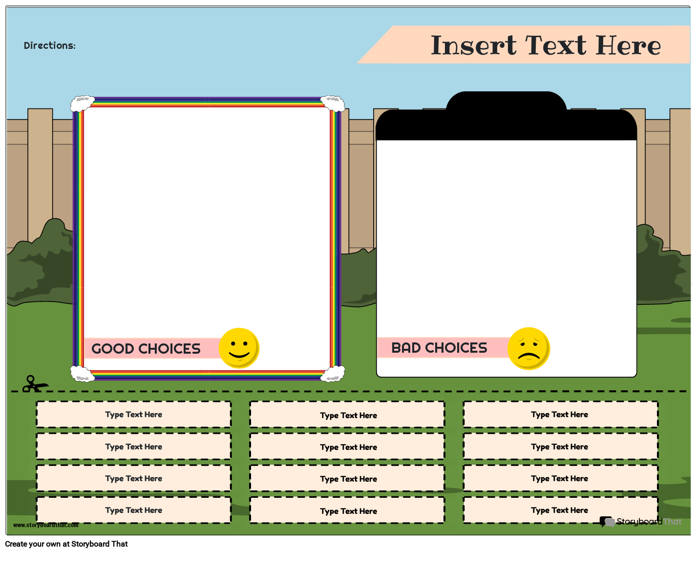 Improve Choices Sorting Activity