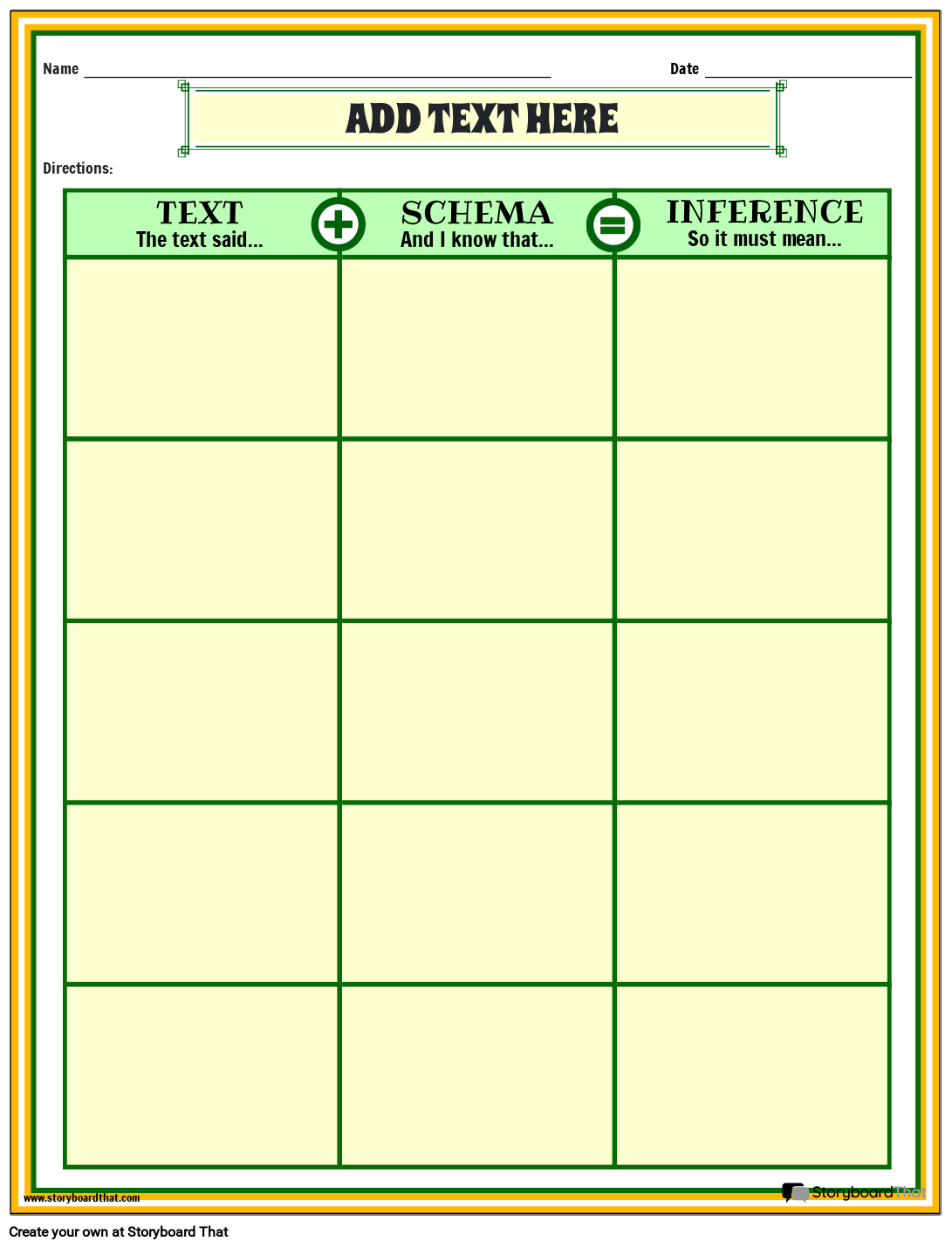 Lime Colors Based Inferencing Worksheet Template