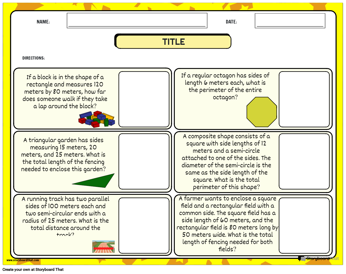 Math Word Problems involving Perimeter