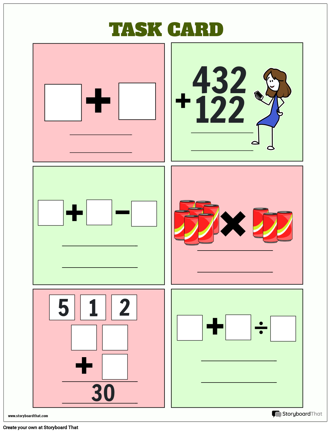 Maths task Card