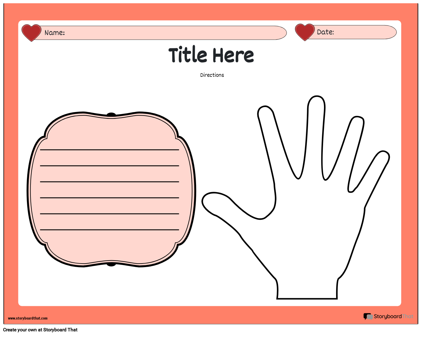 Mom's Helping Hands Printable Template