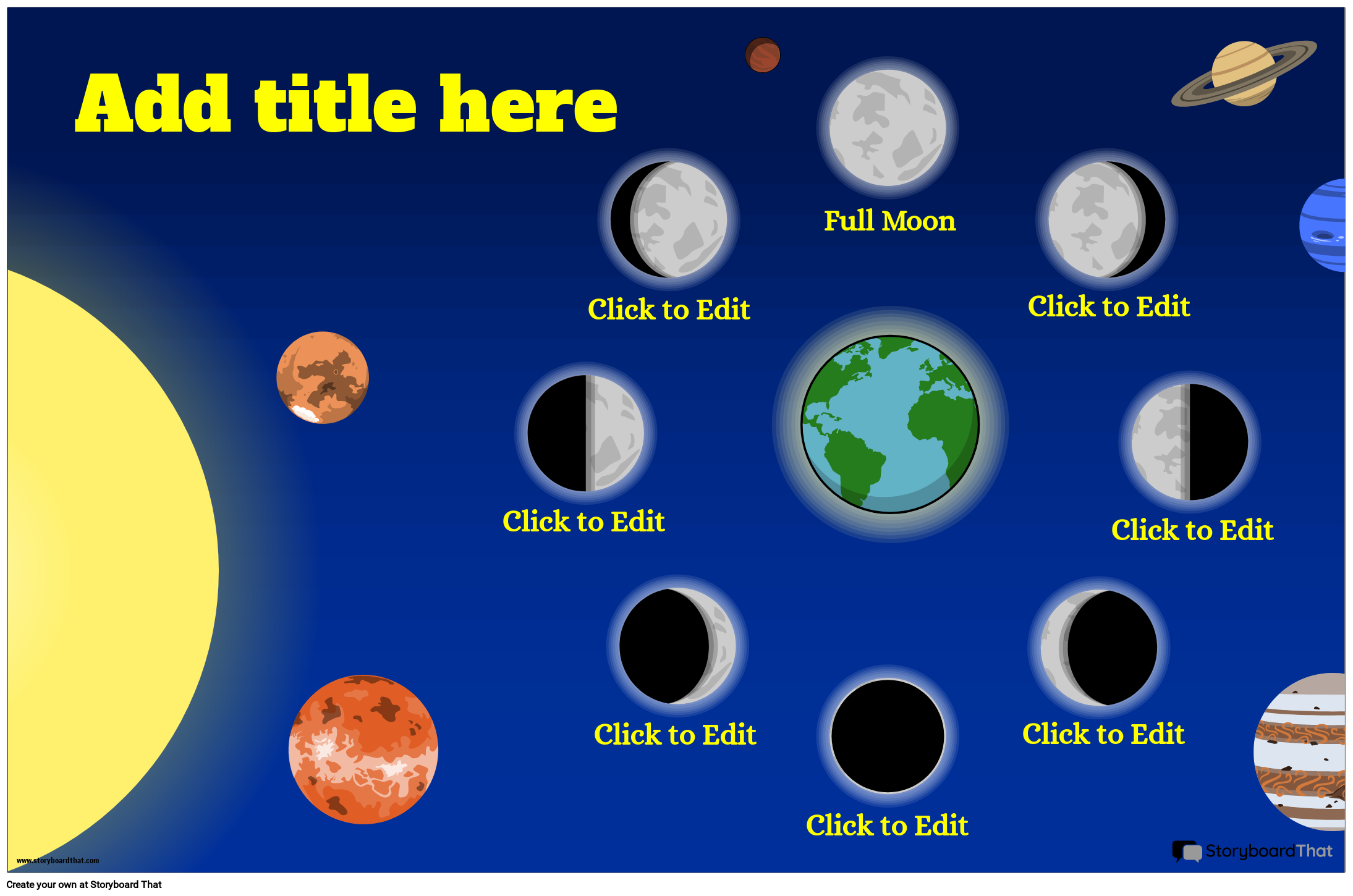 Free Moon Phases Posters For Kids Classroom