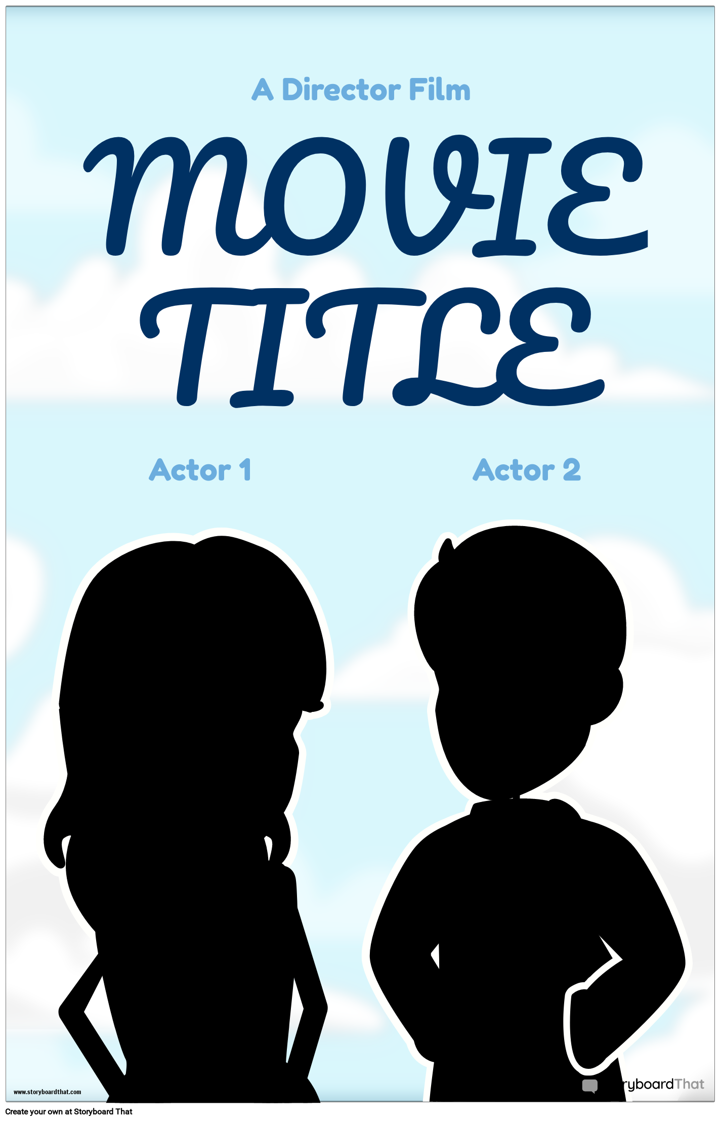 Two Actor Movie Poster Template