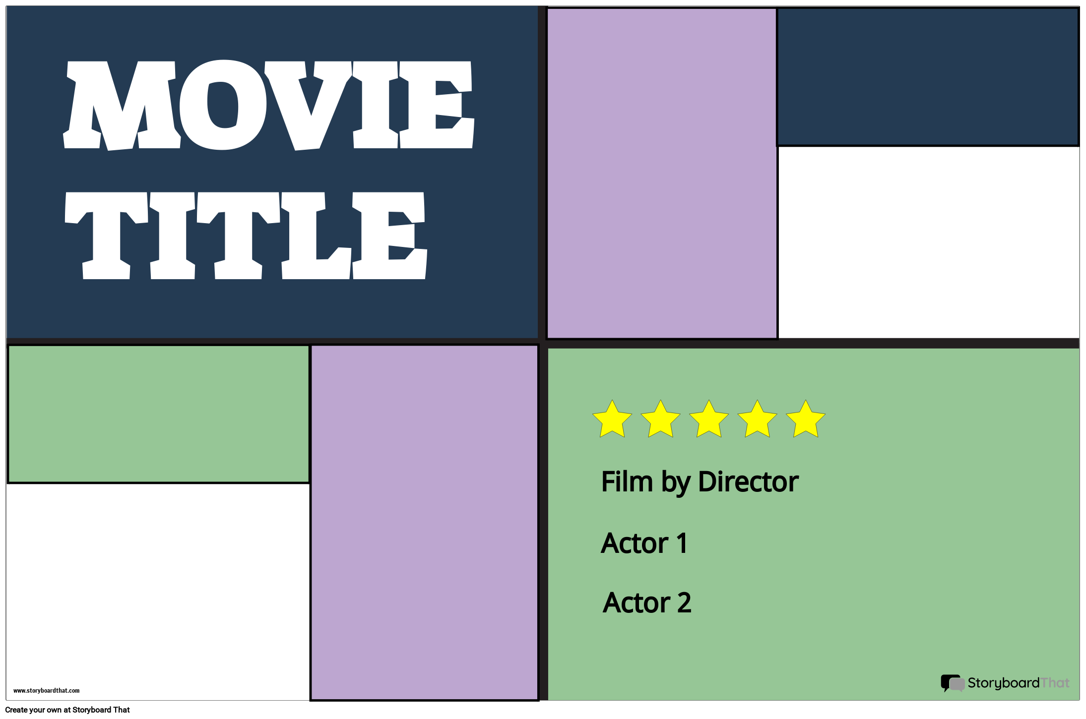 Color Blocking Movie Poster Template