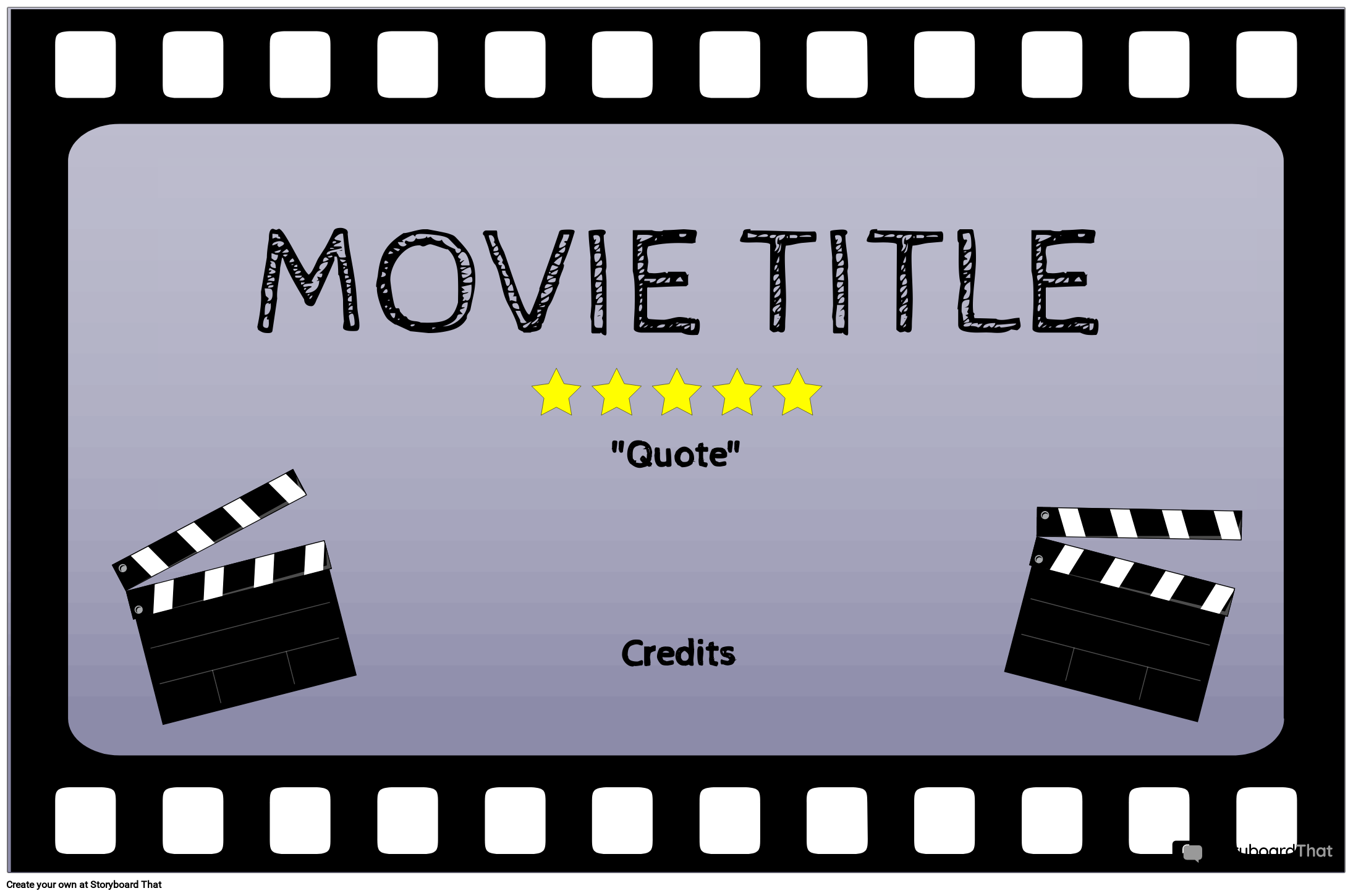 Movie Director Poster with Film Reel Theme