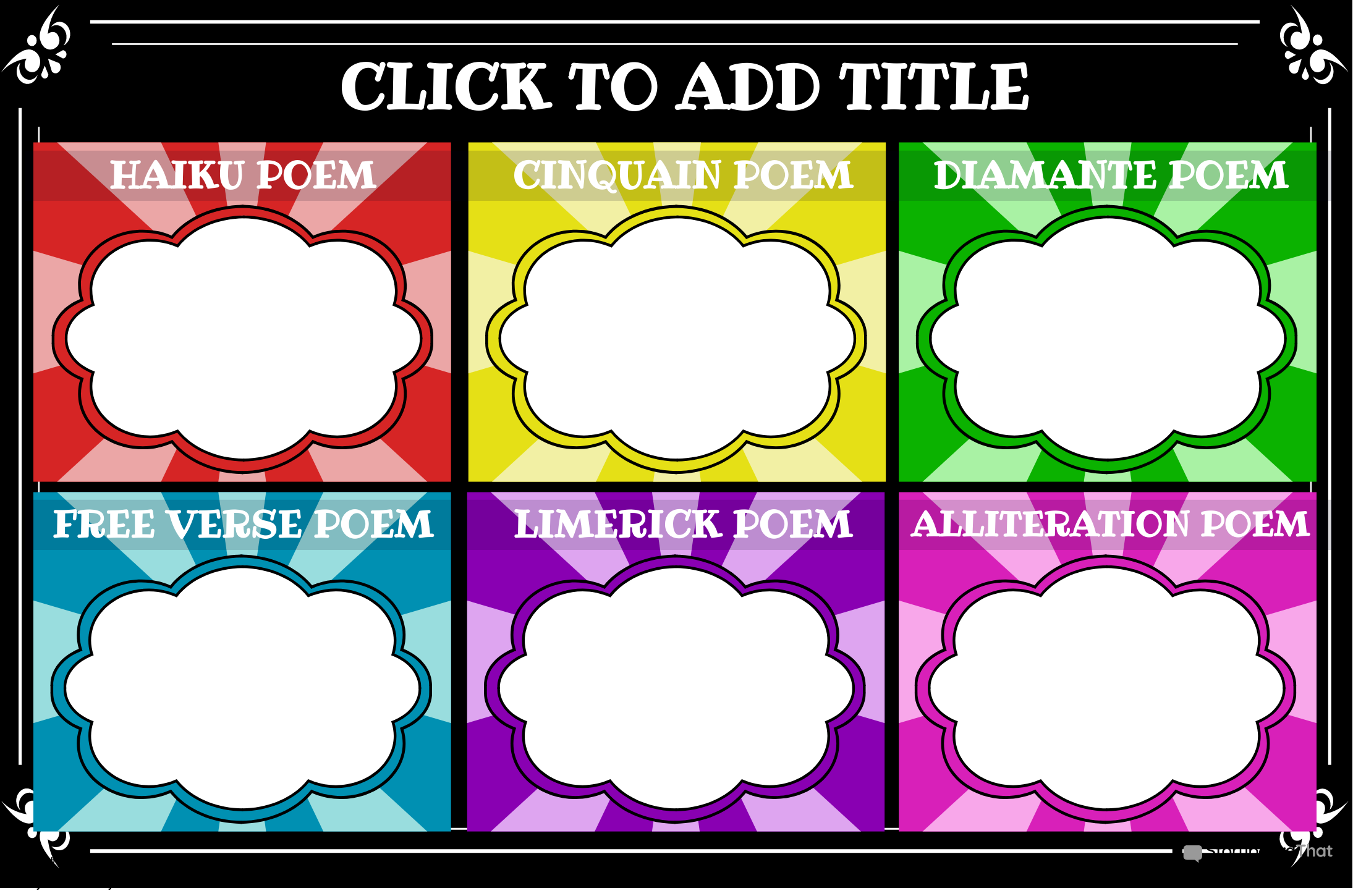 Colorful Clouds - Poetry Themes Template