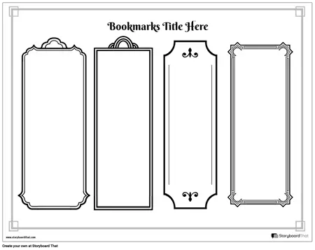 New Create Page Bookmark Template 1 (Black &amp; White)