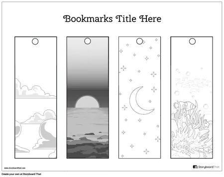 New Create Page Bookmark Template 2 (Black &amp; White)