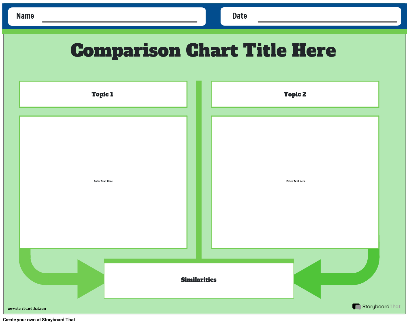 New Create Page Comparison Chart Template 2