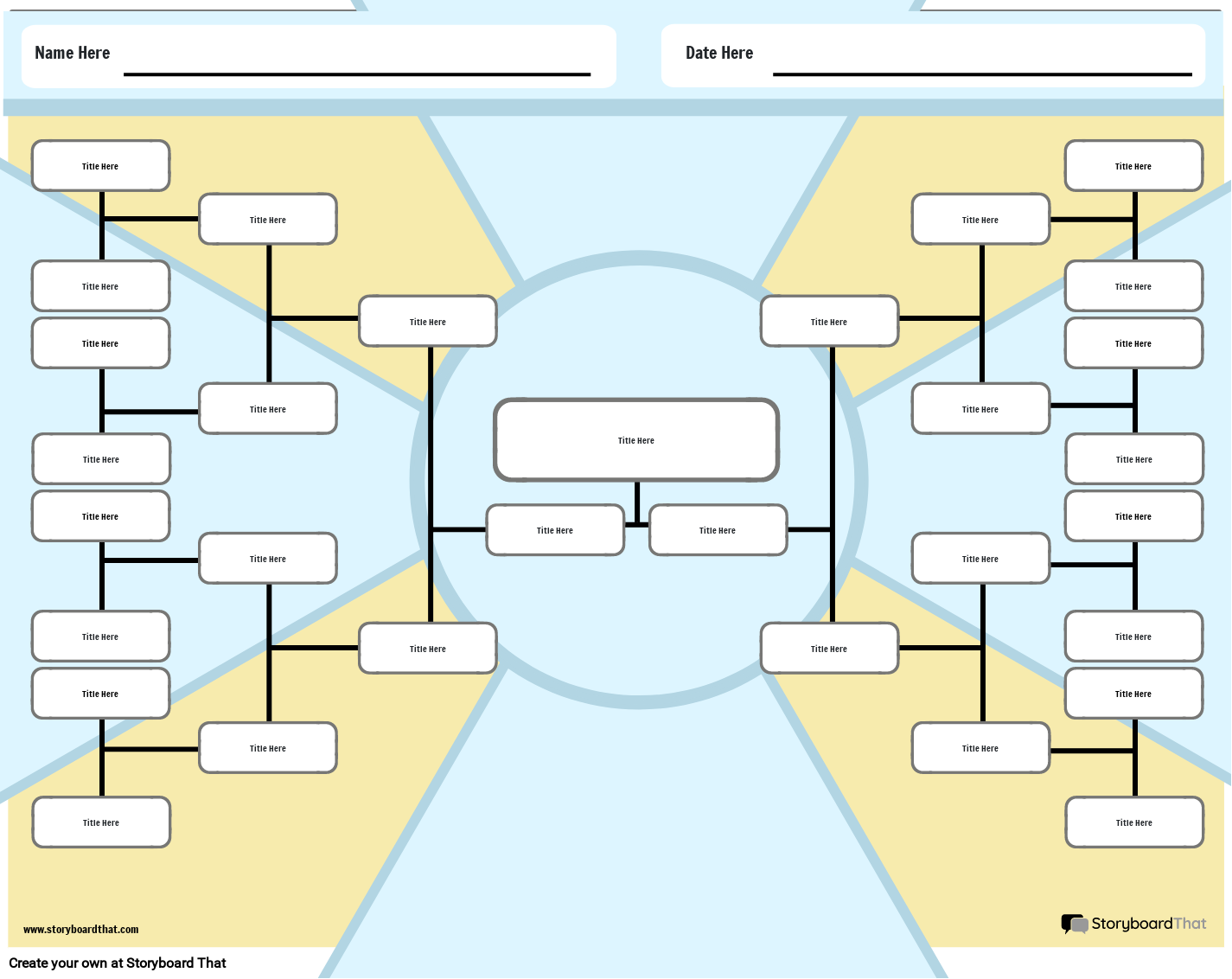 Colorful Connected Boxes Flow Chart Worksheet Template
