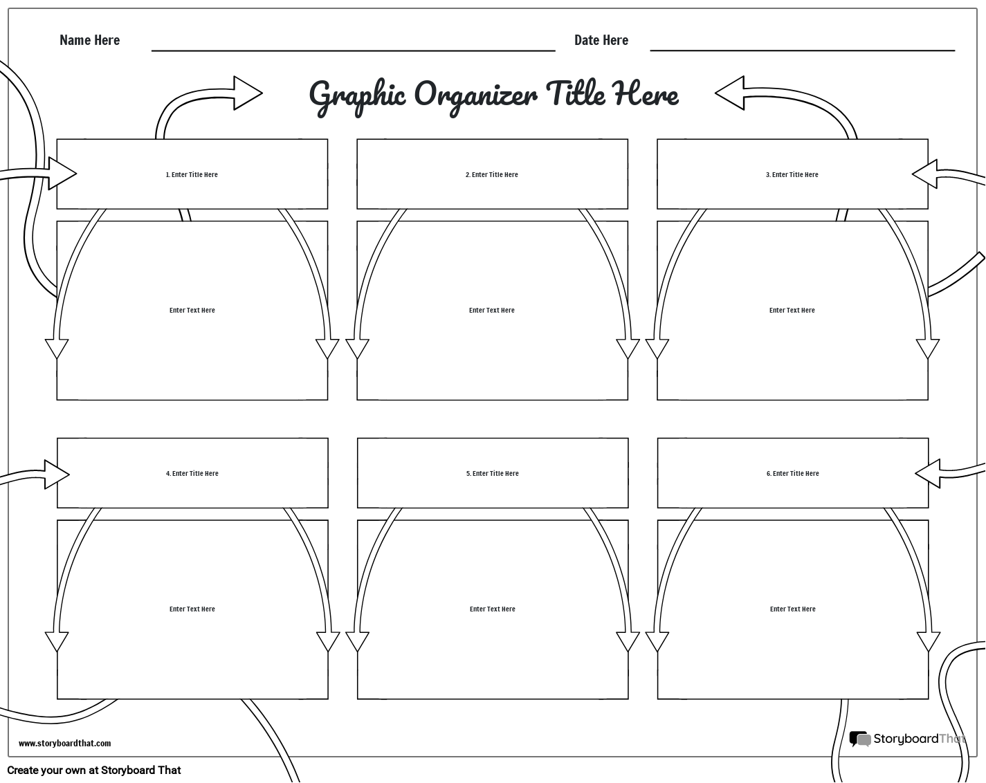 Multi-Arrows Graphic Layout Template