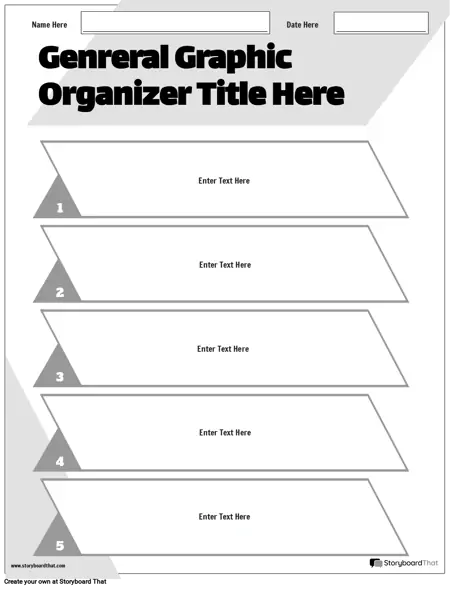 New Create Page General Graphic Organizer 5 (Black &White)