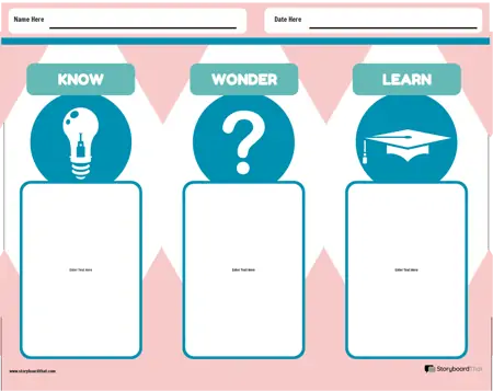 KWL & KWHL Chart Template — KWL Worksheet — KWL Chart Creator ...