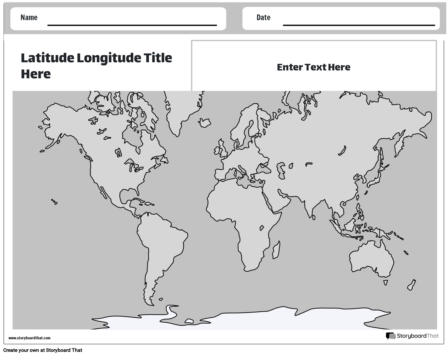New Create Page Latitude & Longitude Template 1 (Black & White)
