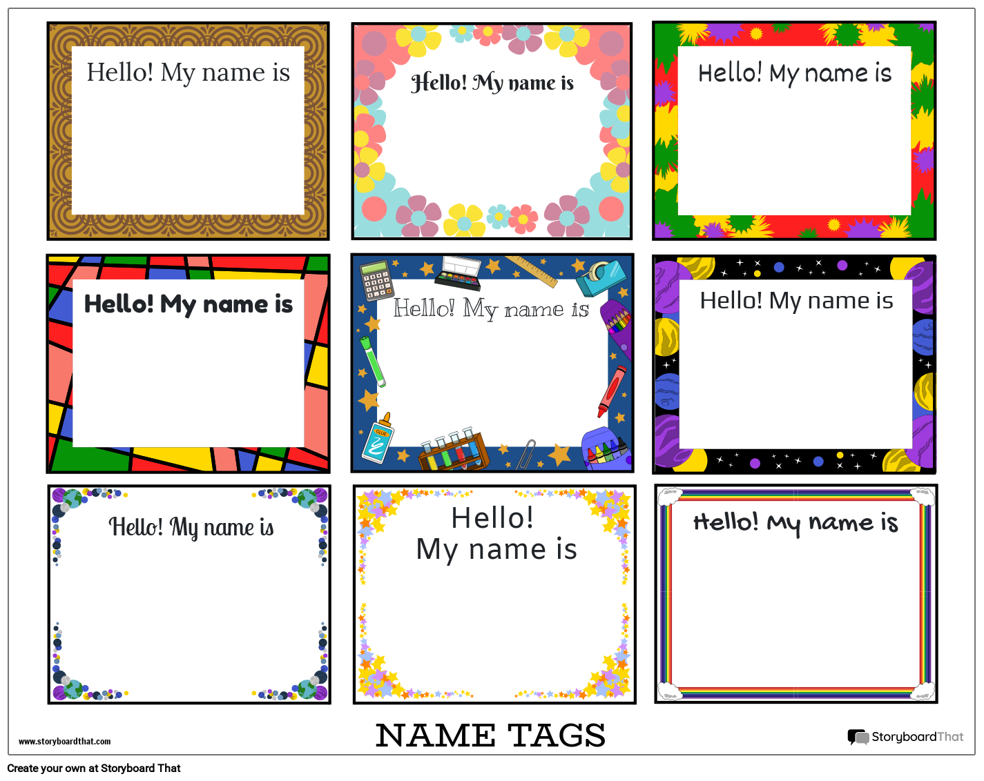 New Create Page Name Tag Template 1