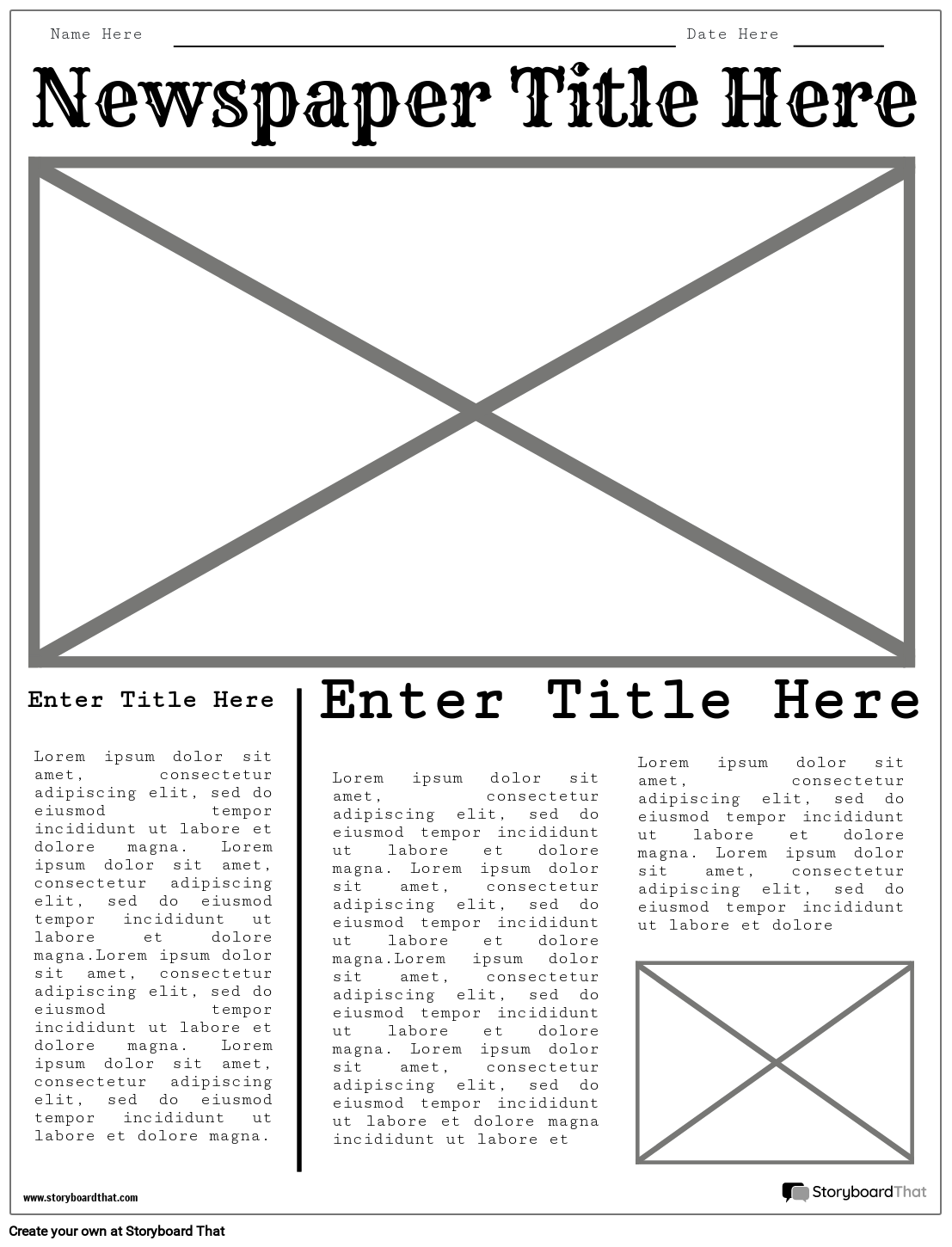 New Create Page Newspaper Template 2