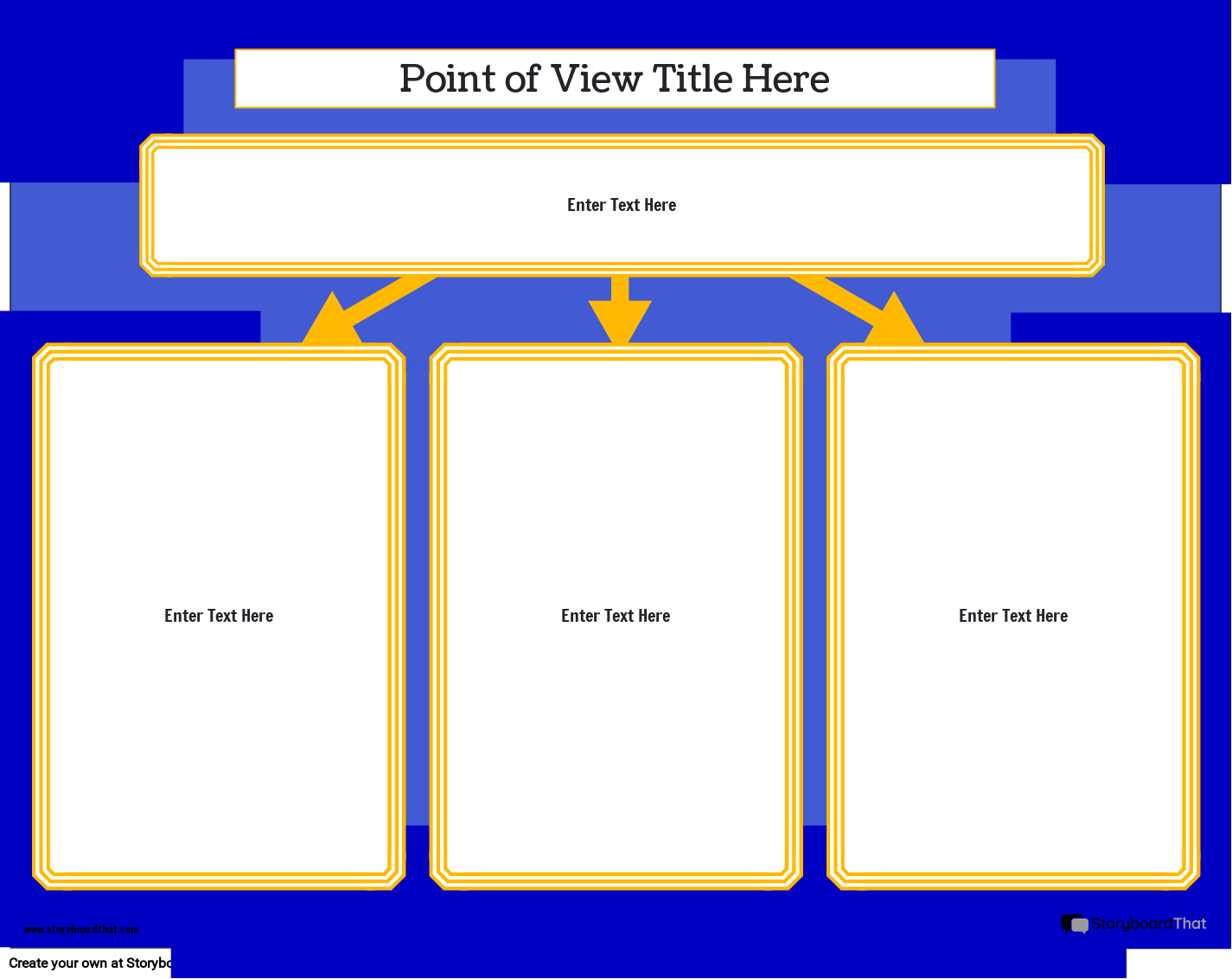 Blue Themed Point of View Worksheet Template