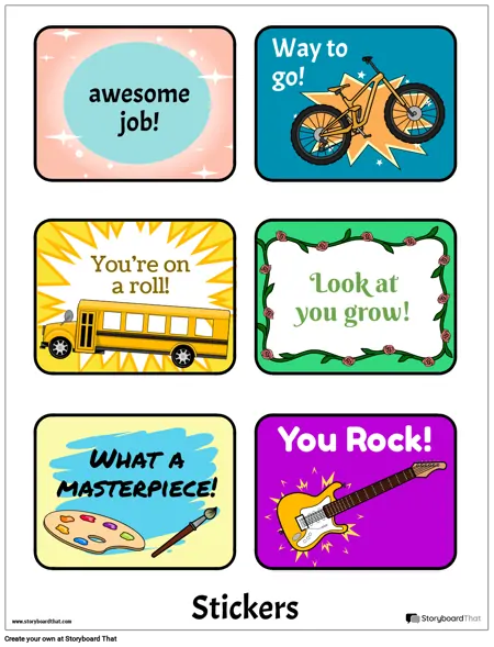 New Create Page Stickers Template 4