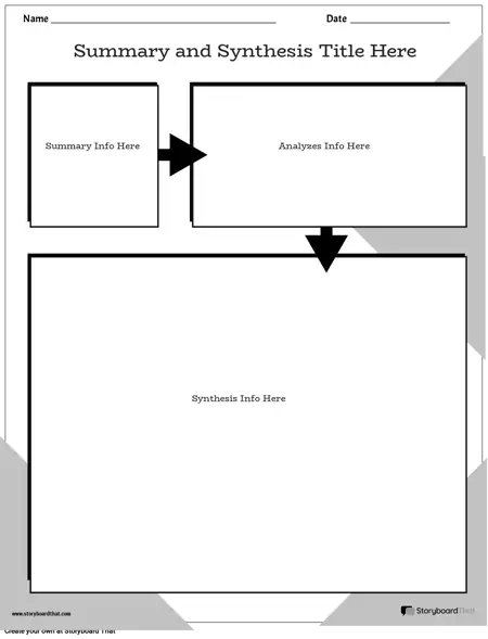 New Create Page Summary & Synthesis Template 1 (Black & White)