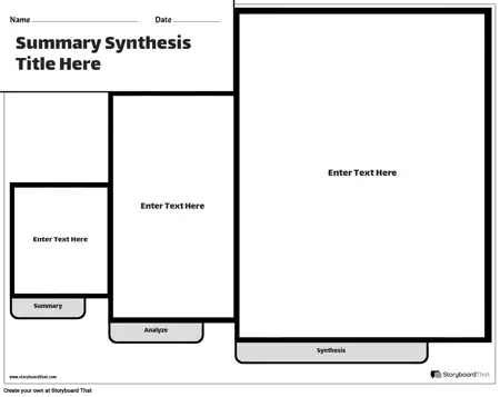 New Create Page Summary & Synthesis Template 3 (Black & White)