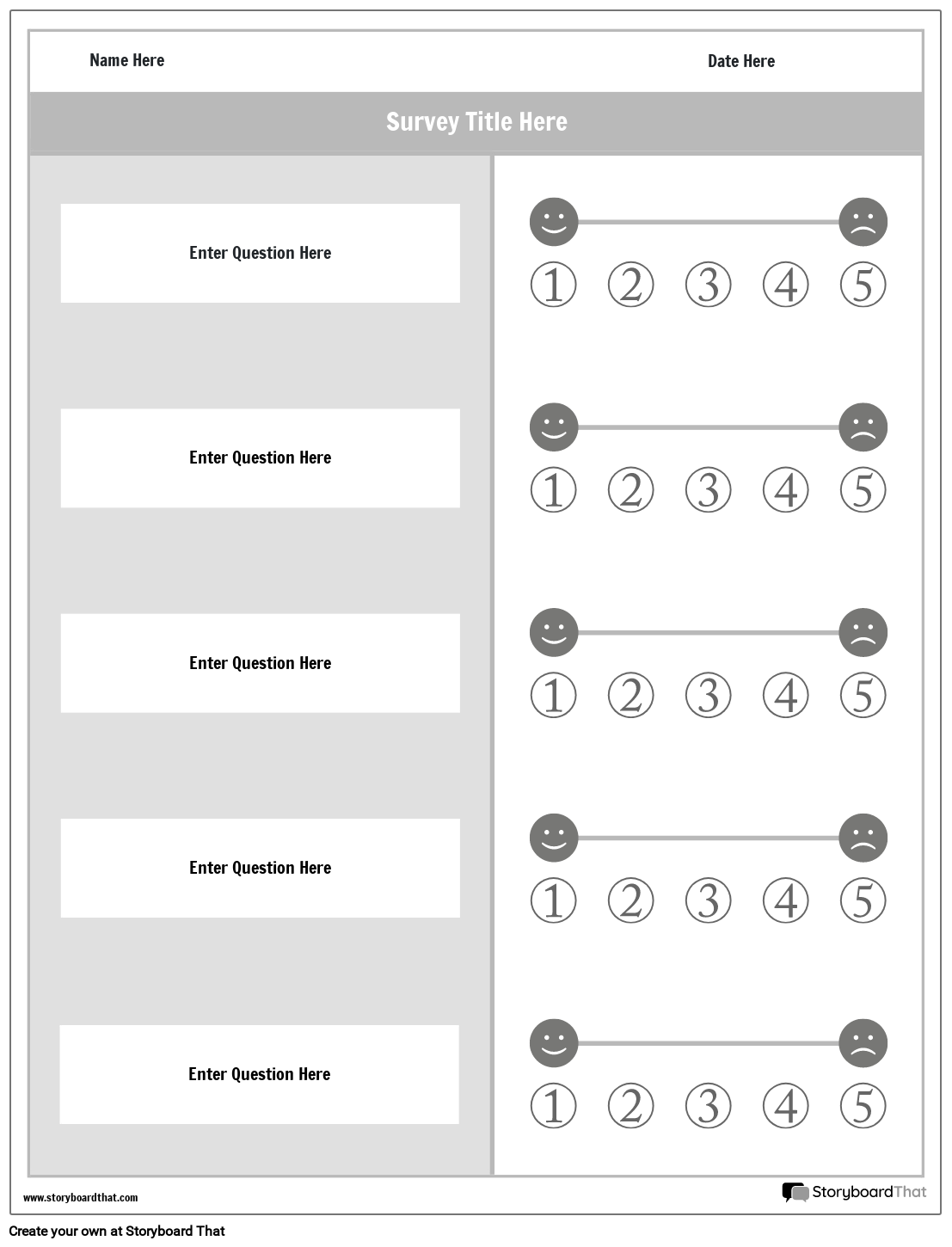 New Create Page Survey Template 2 (Black & White)