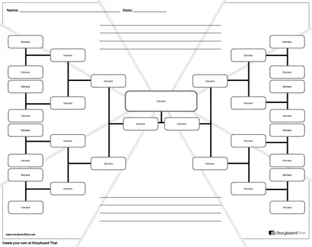 New Create Page Tree Diagram Template 2 (Black & White)