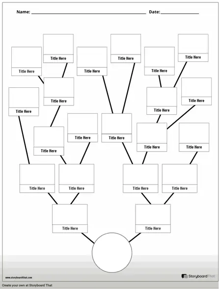 New Create Page Tree Diagram Template 3 (Black & White)