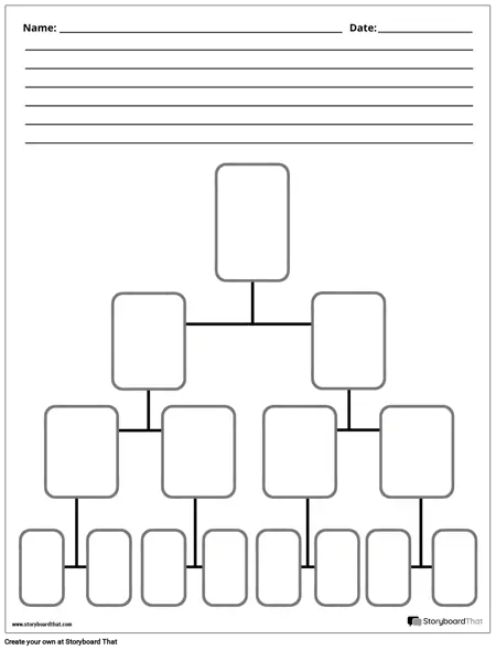 New Create Page Tree Diagram Template 4 (Black & White)