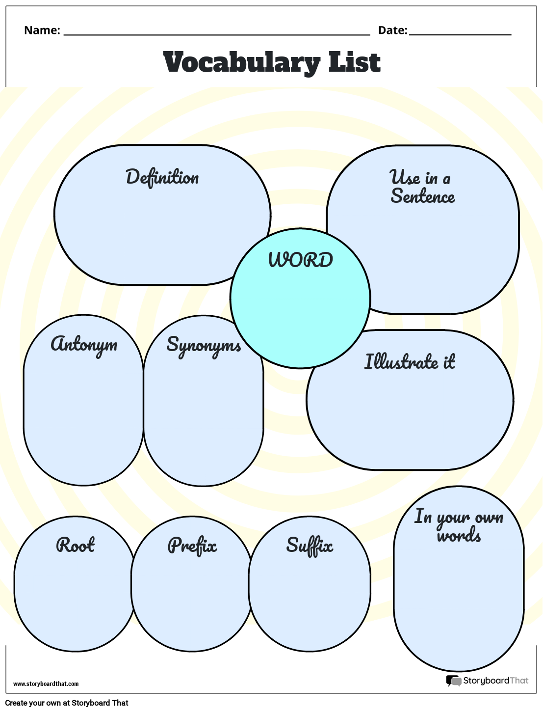 New Create Page Vocabulary Template 4