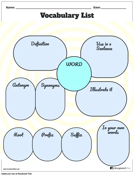 New Create Page Vocabulary Template 4