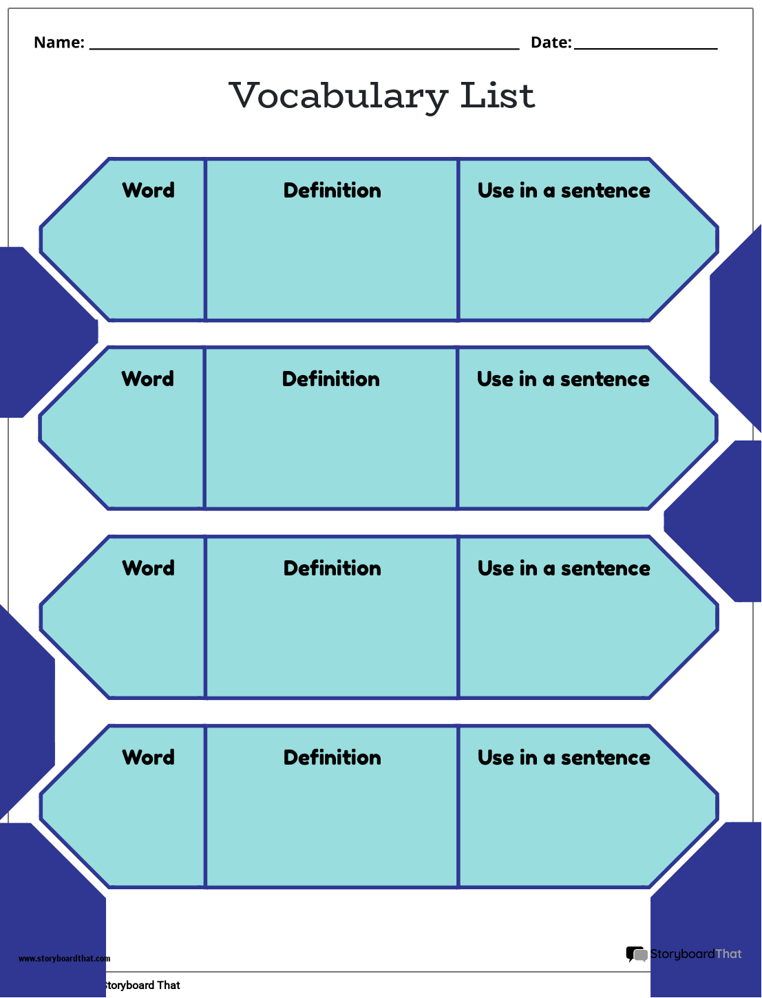 New Create Page Vocabulary Template 5