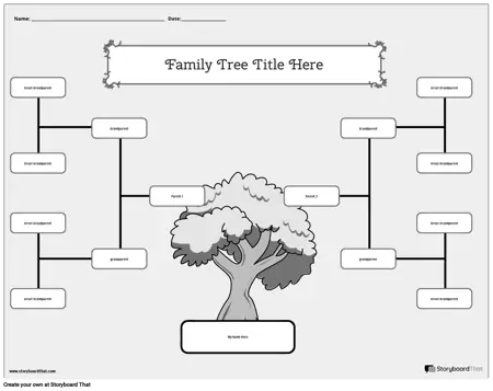 New ED Family Tree Template 3 (Black &amp;amp; White)