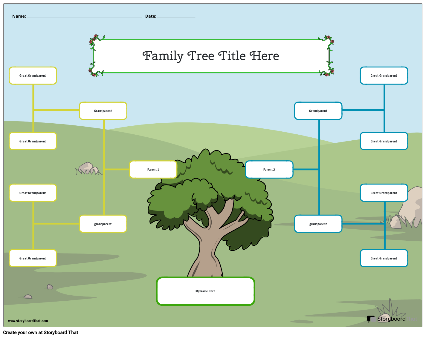 Family History Family Tree Book To Fill In Portable Diagram Book