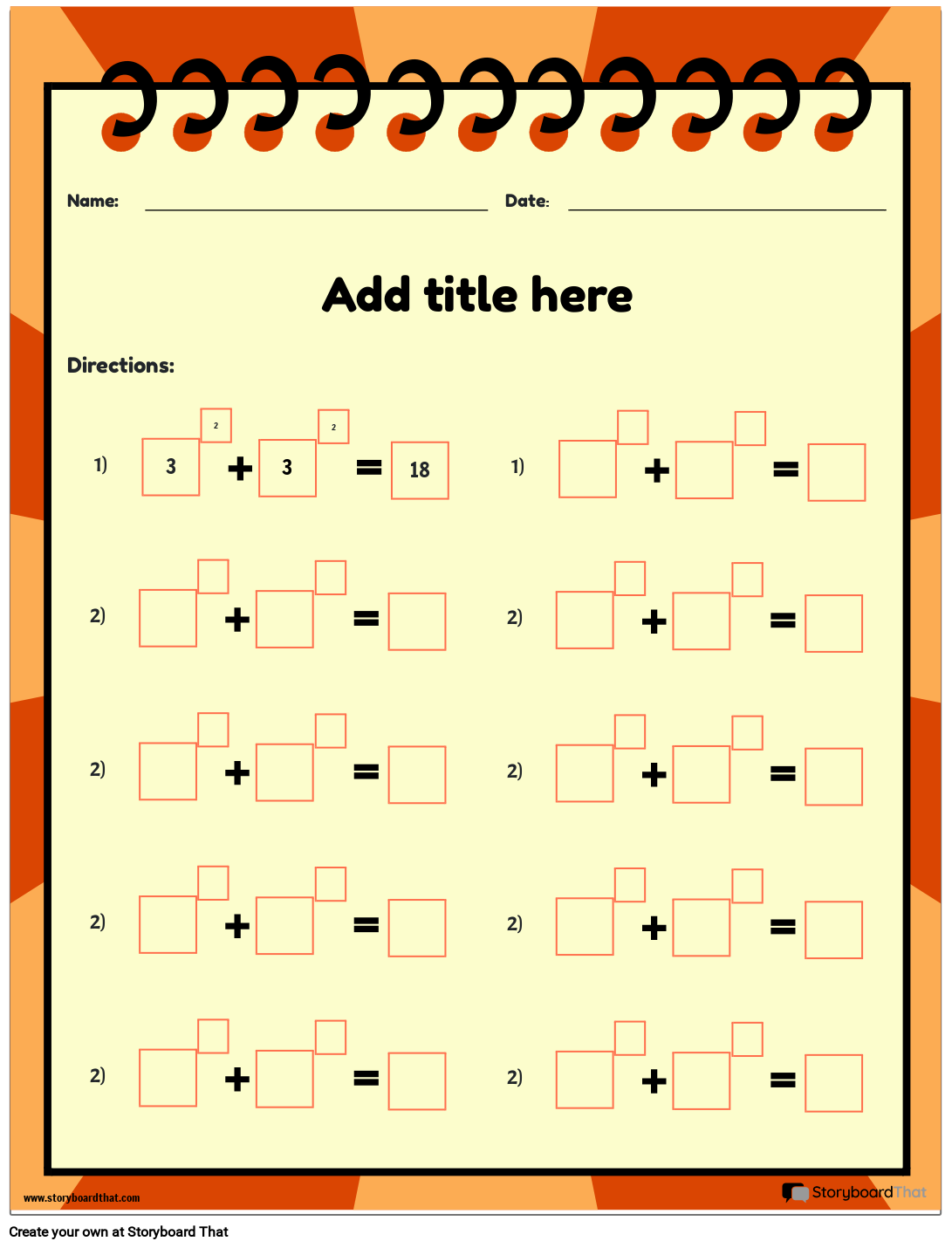 Notebook - exponents math worksheets