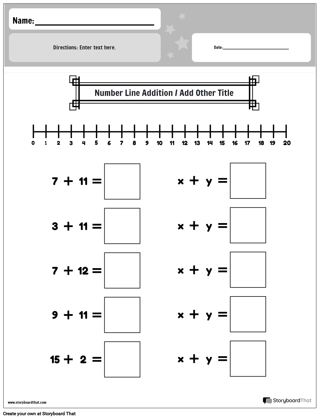 Free Number Line Worksheets Addition And Decimals