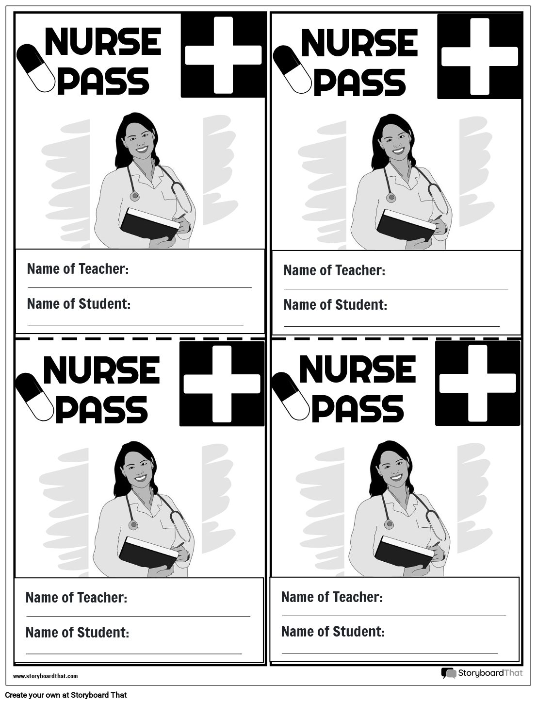 Nurse Pass Template