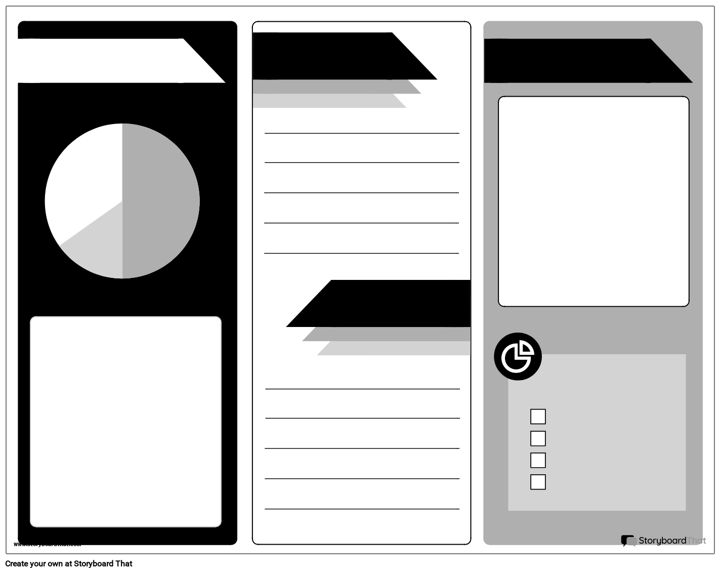 Print-Ready Black and White Pamphlet Activity