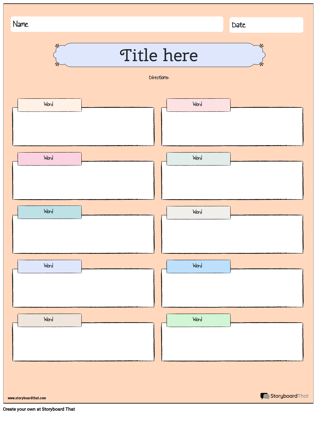Pastel Color Context Clues Activity Sheet