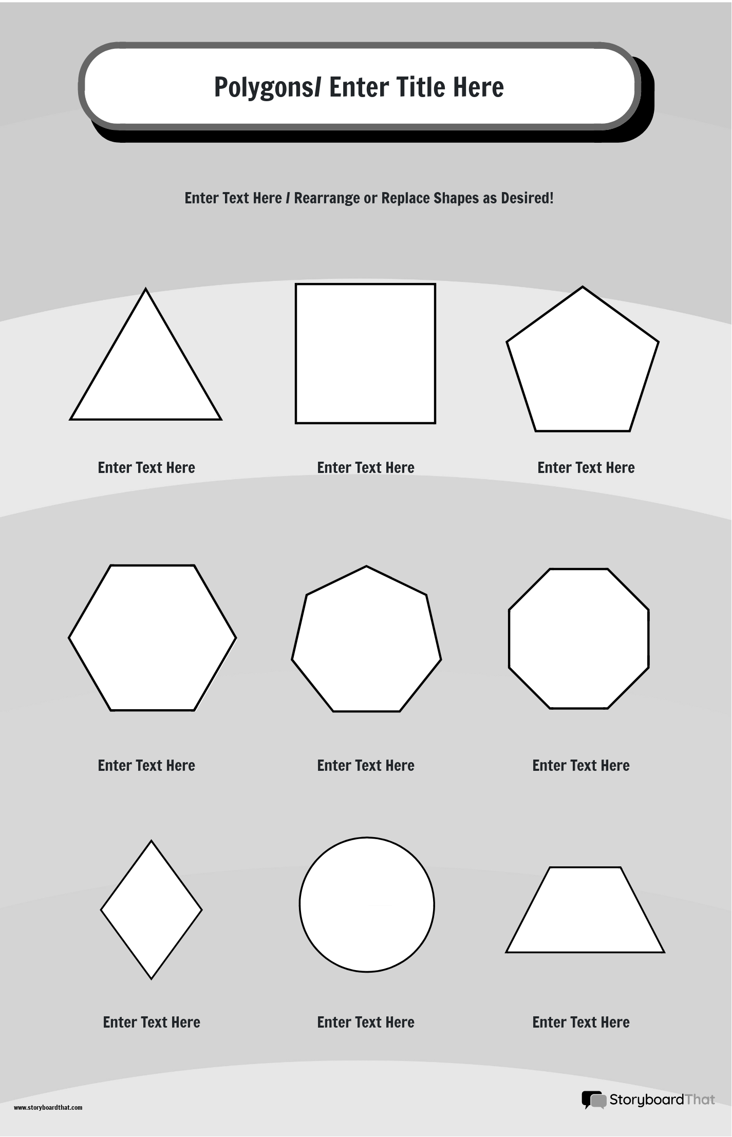 Pastel-themed 2D Shapes Poster